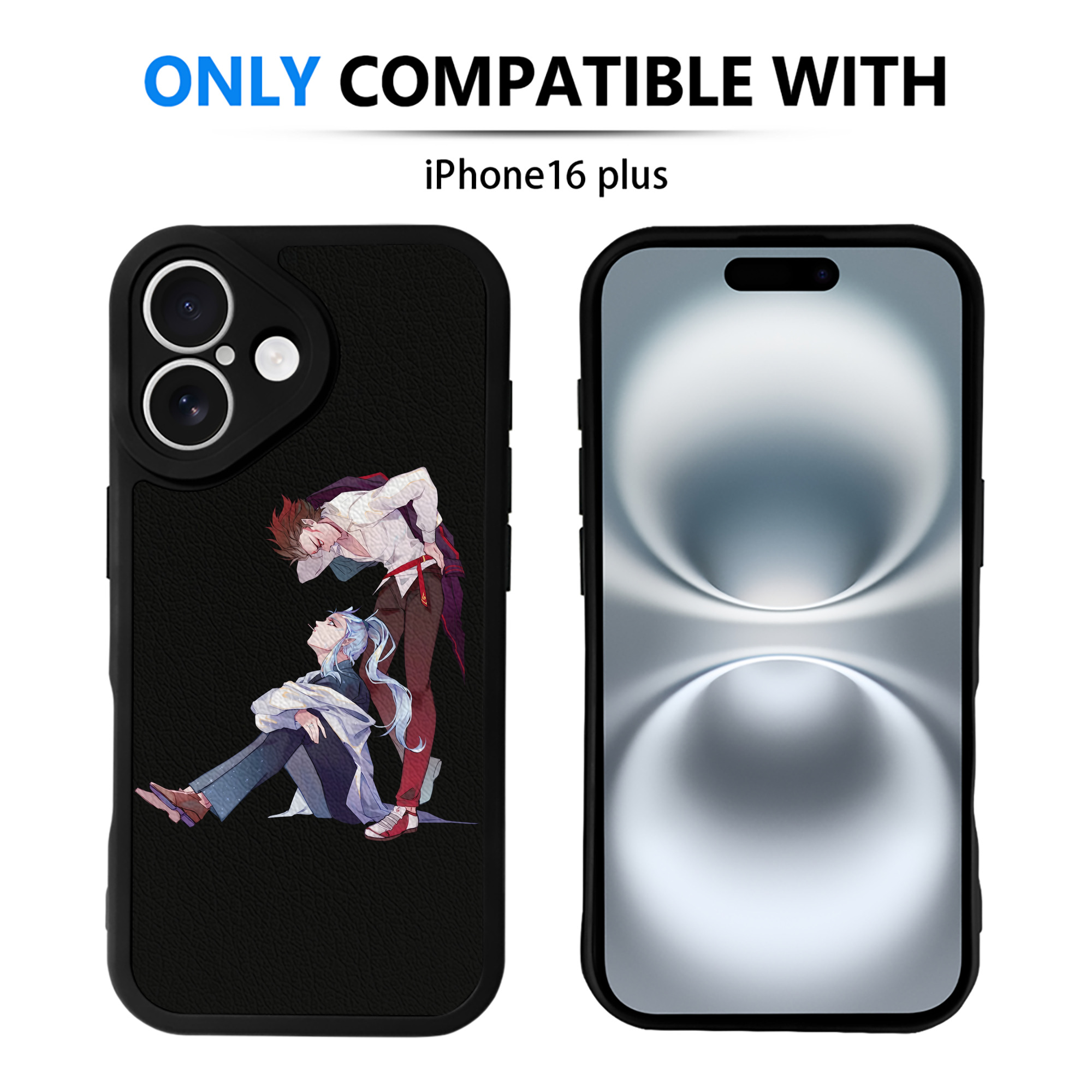 （画像用） Ne Zha 2 ナタ 魔童の大暴れ 【iPhone 16シリーズ対応】シリコンスマホケース（レザー調） 材質：シリコン